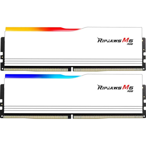 ОЗУ G.SKILL Ripjaws M5 RGB (F5-6000J3040G32GX2-RM5RW) 64GB (2x32GB) DDR5 6000MHz CL30 (30-40-40-96) 1.4V / White