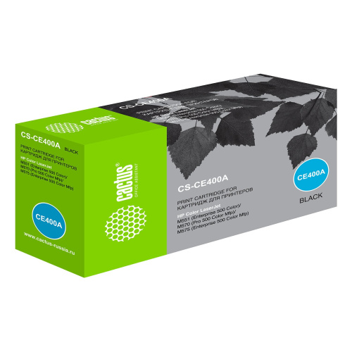 Картридж лазерный Cactus CS-CE400A CE400A черный (5500стр) для HP LJ M551