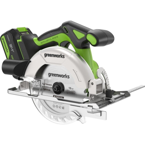 Дисковая пила Greenworks GD24CS165 (1501607CUG) с АКБ и ЗУ