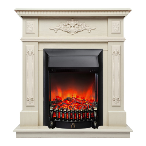 Электрокамин RealFlame Lilian WT жемчуг с очагом Fobos Lux Black