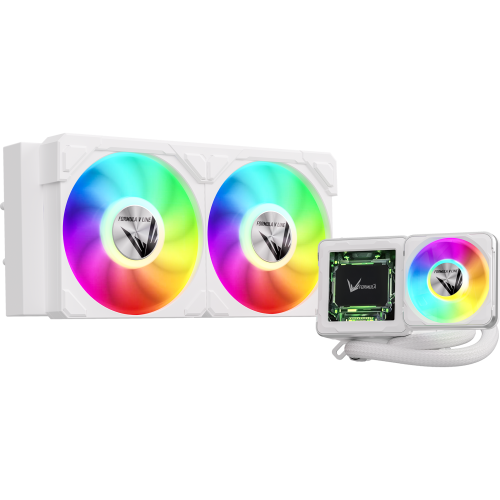 СВО Formula V Line Cryo Wing Digi 240 WH, 240mm, LCD 2.73", 2x120mm, ARGB fans, LGA115X/1200/1700/1851/1366/2011/2066, AM3/AM4