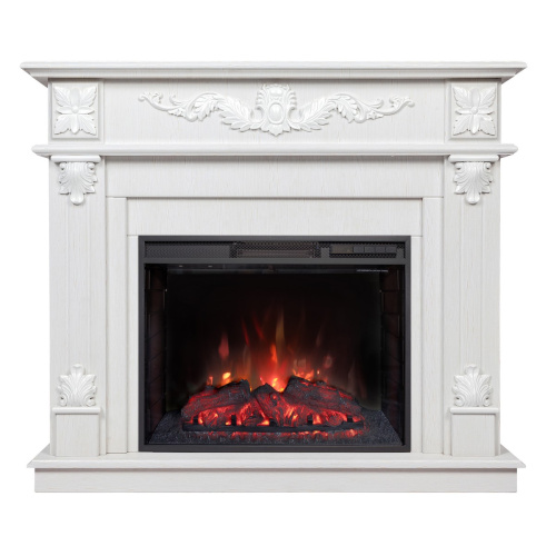 Электрокамин RealFlame Philadelphia 25,5/26 WT белое золото с очагом Sparta 25,5 LED