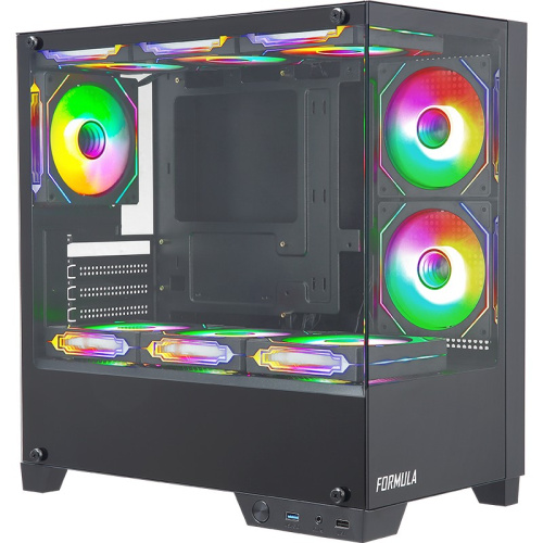 Корпус Formula Crystal Z1M черный без БП mATX 1x120mm 2xUSB2.0 1xUSB3.0 audio bott PSU