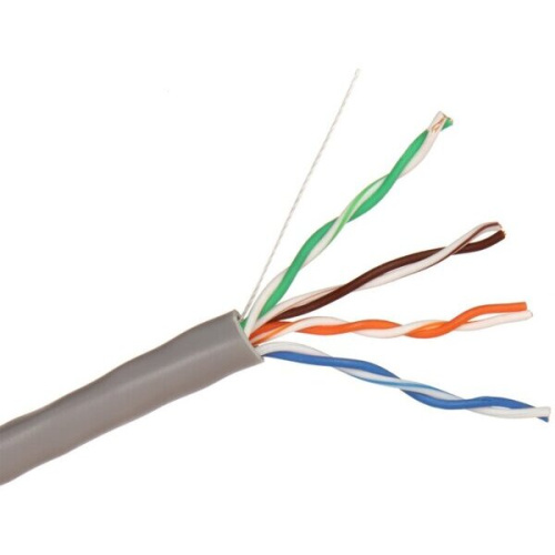 Витая пара Exegate UTP4-C5e-CU-S24-IN-PVC-GY-305-Fluke (EX256748RUS) серый