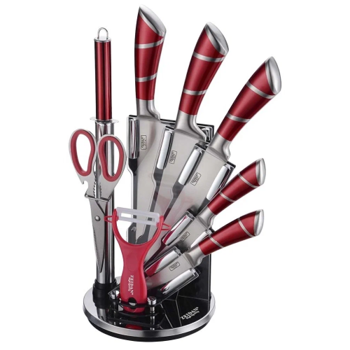 Набор ножей ZEIDAN Z-3096-01 красный 9 предметов