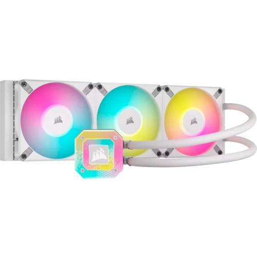 СВО Corsair iCUE H150i Elite Capellix XT White CW-9060073-WW (360mm, White, RGB/ Fans: 3x120mm, 65.57CFM, 37