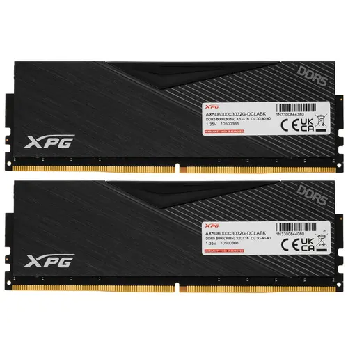 ОЗУ ADATA XPG Lancer RGB AX5U6000C3032G-DCLABK 64GB DDR5 6000 DIMM 2*32, CL30-40-40