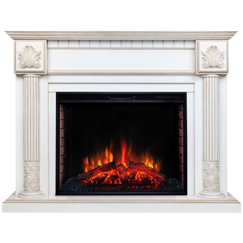 Электрокамин RealFlame Imperia 26/33 WT белый дуб с золотой патиной с очагом Epsilon 33