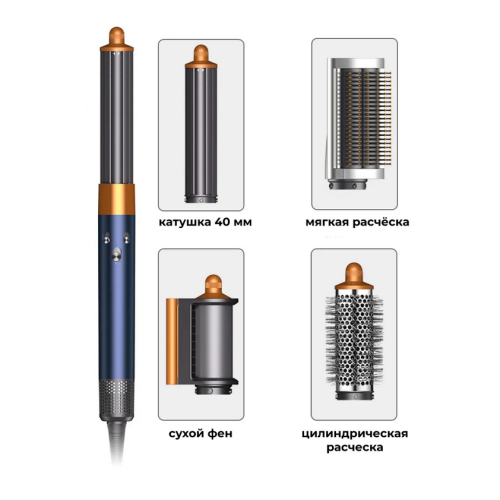 Мультистайлер SenCiciMen Airwrap (Gold/Blue) 4 насадки EU