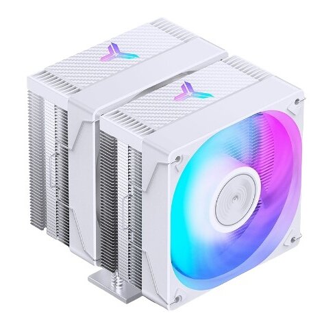 Кулер JONSBO CR-3000E(Color) White LGA1700/1200/115X/AM5/AM4 (TDP 260W, PWM, 2 x 120mm Dynamic Multi-Color LED Fan, 7 тепловых трубок, белый)