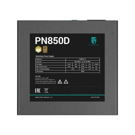 Блок питания Deepcool (GamerStorm) PN850D (R-PN850D-FC0B-WGEU-V2), 850 Вт ATX, 120 мм, 80 Plus Gold, Retail