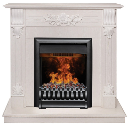 Электрокамин RealFlame Ottawa WT белое золото с очагом 3D Oregan