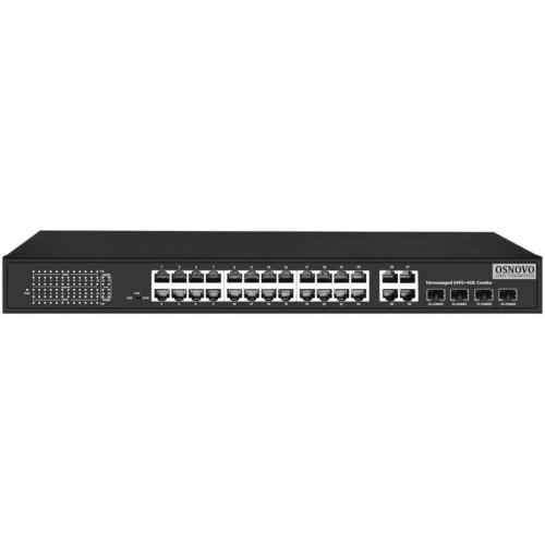 Коммутатор Osnovo (SW-62422(400W)) 26x100Mb 24PoE+ 400W неуправляемый