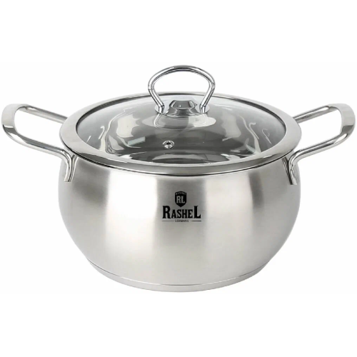 Кастрюля Rashel R-50s Амалия со стекл. крышкой 5л