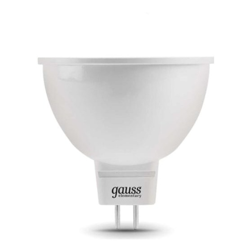 Лампа Gauss Elementary (13539) светодиодная MR16 9Вт цок. GX5.3 спот 220B 6500K св.свеч.бел.хол. MR16 (упак. 10шт)