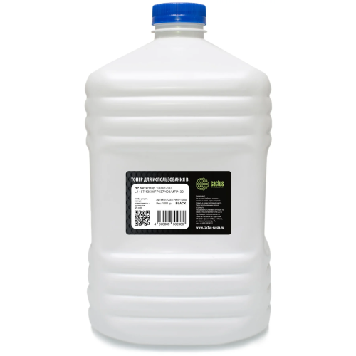 Тонер Cactus CS-THPW-1000 черный для HP Neverstop 1000/1200, HP LJ 107/135/MFP137/408/MFP432
