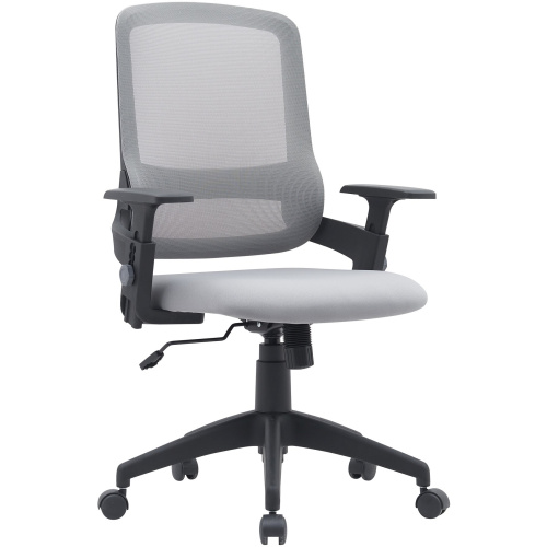 Кресло Cactus CS-MC313-BKGY черный/серый сетка/ткань низк.спин. крестов. пластик пластик черный