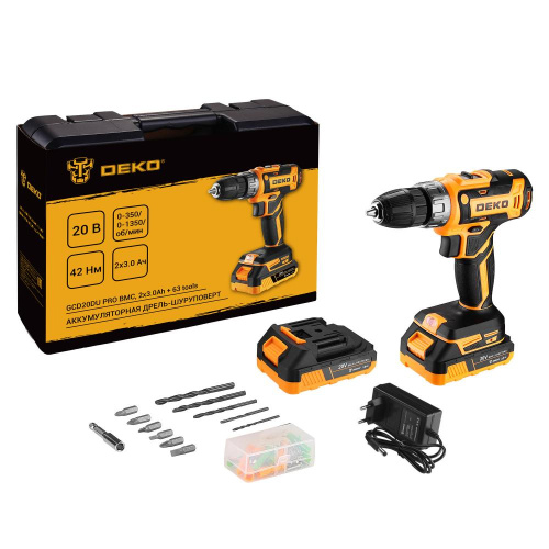 Дрель-шуруповёрт DEKO GCD20DU Pro 083-1039