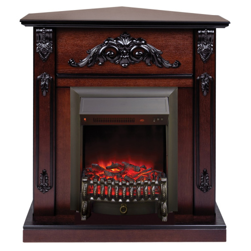 Электрокамин RealFlame Anita Corner AO античный дуб с очагом Fobos Lux Black