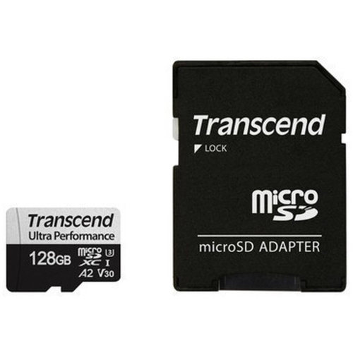 Карта памяти Transcend Ultra Perfomrance (TS128GUSD340S) 128GB microSDXC Class 10 UHS-I U3, V30, A2, (SD адаптер), TLC