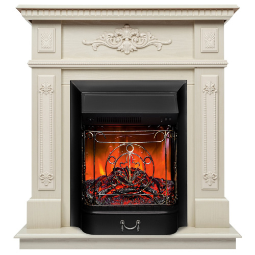 Электрокамин RealFlame Lilian WT жемчуг с очагом Majestic Lux Black