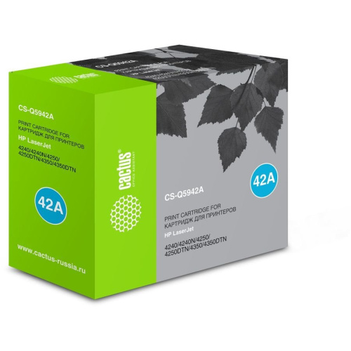 Тонер Картридж Cactus CS-Q5942A черный для HP LJ 4250/4350 (10000стр.)