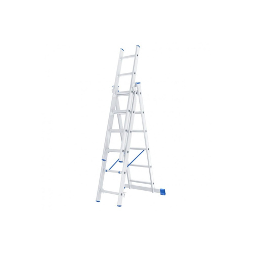 Лестница трехсекционная СИБРТЕХ 97816 3х6 ступеней алюминиевая