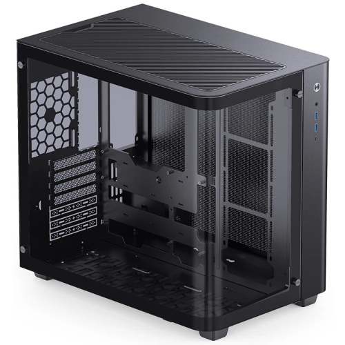Корпус JONSBO TK-3 Black без БП, боковая панель из закаленного стекла (панорама), mini-ITX, micro-ATX, ATX, черный