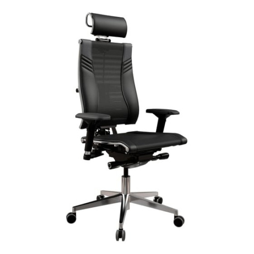 Кресло МЕТТА Y 4DT B2-15D-YM93+Infinity+carbon z252343324 на колесиках, сетка/кожа, черный