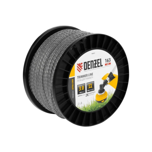Леска для садовых триммеров Denzel 96825 d-3мм L-163м