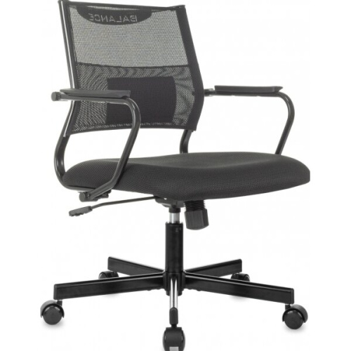 Кресло Бюрократ CH Balance-Low черный Elastic-102 TW-11 сетка/ткань низк.спин. крестов. металл черный