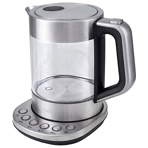 Чайник Kitfort КТ-616 серебристый/черный