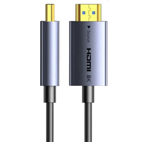 Кабель UGREEN HD183 (55508) HDMI 8K Fiber Optic Cable Male to Male Aluminum Shell 30m Dark Gray