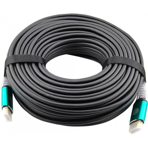 Кабель аудио-видео Cactus CS-HDMI-AOC-2.1-30 HDMI(m)/HDMI(m) 30м позолоч.конт. черный