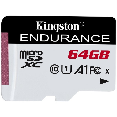 Карта памяти Kingston microSDXC 64Gb Class10 SDCE/64GB High Endurance w/o adapter