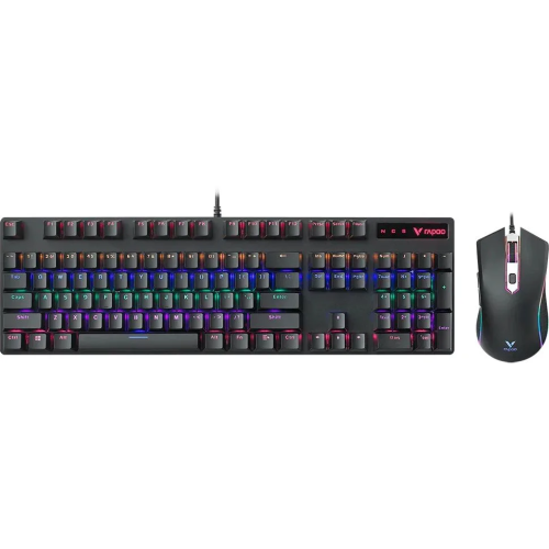 Комплект клавиатура и мышь RAPOO V150S Backlit Mechanical Gaming Keyboard & Optical Gaming Mouse Black