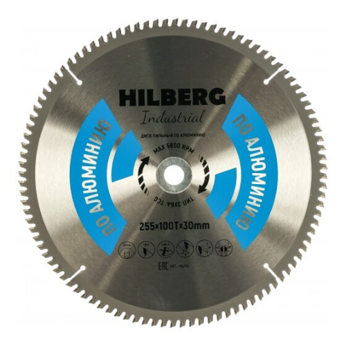 Диск пильный Hilberg Industrial HA255 255x30x100Т алюминий