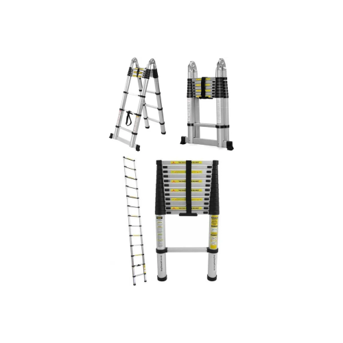 Лестница телескопическая Алюмет DTLH 3.1 2х10 ступеней