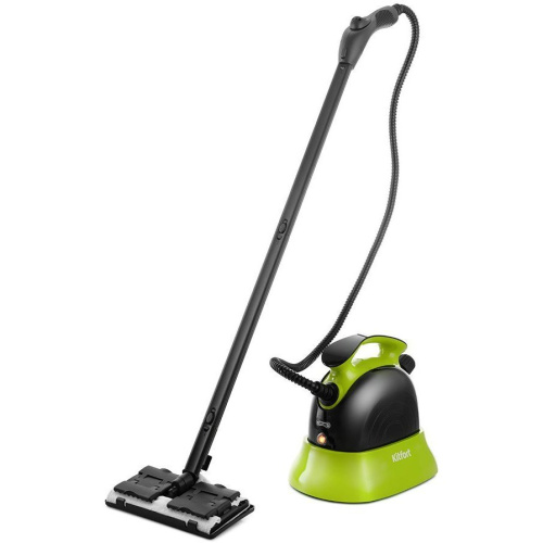 Пароочиститель напольный Kitfort КТ-9102-2 черный/салатовый