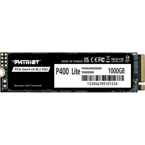 SSD Patriot P400 Lite (P400LP1KGM28H) 1TB M.2 2280 NVMe PCle 4.0 x4 R3500/W2700 TBW 560TB 3D NAND with HS