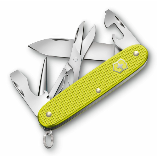 Складной нож Victorinox Pioneer X 0.8231.l23, функций 9, 93мм, желтый, коробка подарочная