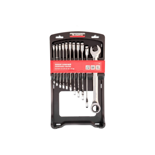 Набор ключей комбинированных Matrix 14795 трещоточных 11шт