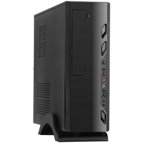 Корпус Exegate MI-208 EX268696RUS MiniITX Black, miniITX/mATX, M450, 80mm, 2*USB, Audio