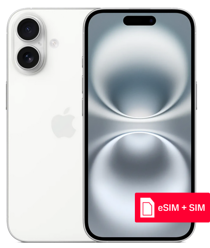 Смартфон Apple Iphone 16 128Gb Esim + Sim Белый