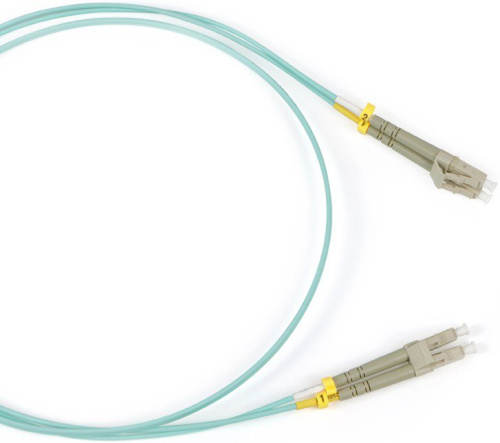 Патч-корд Hyperline FC-D2-503-LC/­PR-LC/­PR-H-1M-LSZH-AQ MM 50/­125(OM3), LC-LC, duplex, 10G/­40G, LSZH, 1 м