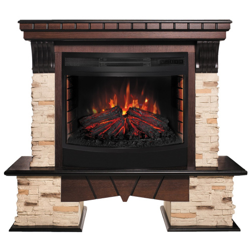 Электрокамин RealFlame Rockland AO античный дуб с очагом Firefield 25 S IR