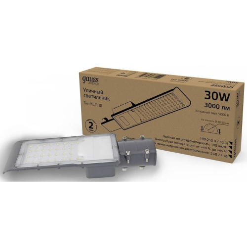 Светильник консольный Gauss 629534330 30Вт ламп.:30шт светодиод.лампа черный