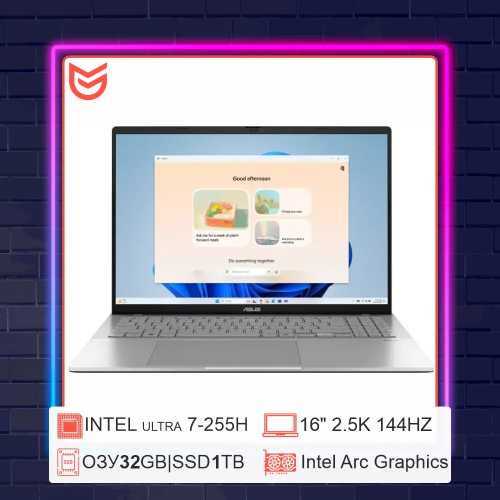 16" Ноутбук Asus Vivobook Pro 16 | Core Ultra 7 255H | 2.5K 144Hz IPS