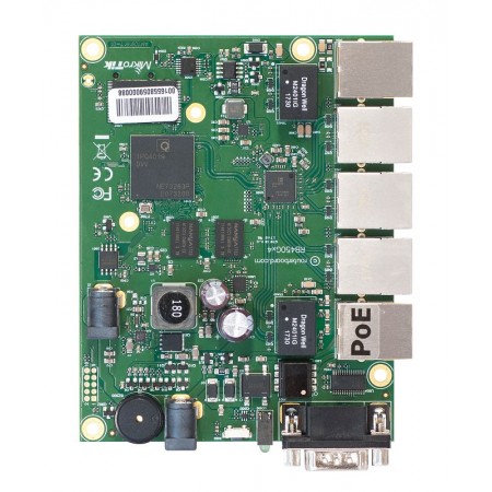 Системная плата маршрутизатора MikroTik RouterBoard RB450Gx4 with four core 716MHz Atheros CPU, 1GB RAM, 5 Gigabit LAN ports, PoE OUT on port 5