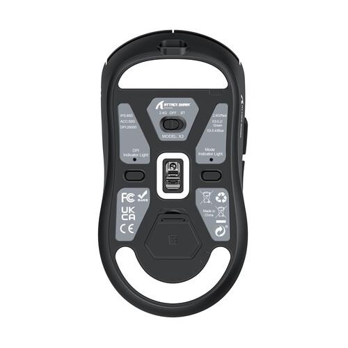Мышь беспроводная/проводная Attack Shark X3 PRO [SharkX3PROBlack] черный
